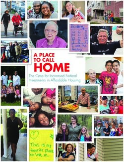TO CALL HOME A PLACE The Case for Increased Federal Investments in Affordable Housing - National Low Income Housing Coalition