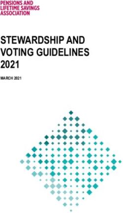 STEWARDSHIP AND VOTING GUIDELINES - 2021 MARCH 2021 - Pensions and ...