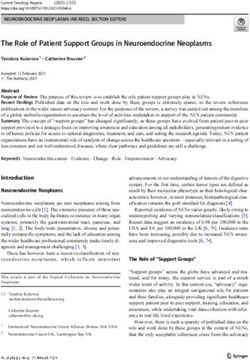 The Role of Patient Support Groups in Neuroendocrine Neoplasms