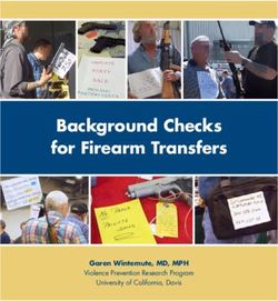 Background Checks for Firearm Transfers - Garen Wintemute, MD, MPH Violence Prevention Research Program - UC Davis Health