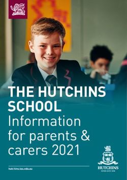 THE HUTCHINS SCHOOL Information for parents & carers 2021