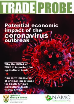 Coronavirus Potential economic impact of the - Why the SONA of 2020 is important for agricultural trade - National Agricultural Marketing Council