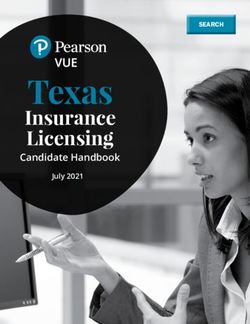 Texas Insurance Licensing Candidate Handbook - July 2021 - Pearson VUE