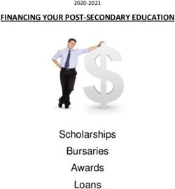 FINANCING YOUR POST-SECONDARY EDUCATION - Scholarships Bursaries Awards Loans 2020-2021 - North ...