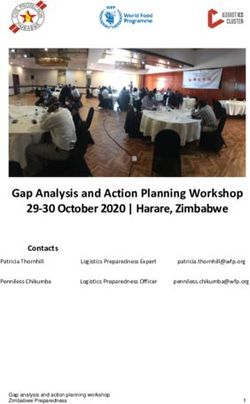 Gap Analysis and Action Planning Workshop 29-30 October 2020 | Harare, Zimbabwe
