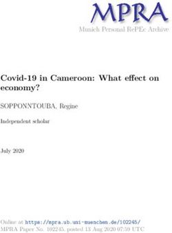 COVID-19 IN CAMEROON: WHAT EFFECT ON ECONOMY? - MUNICH PERSONAL REPEC ARCHIVE - MUNICH ...