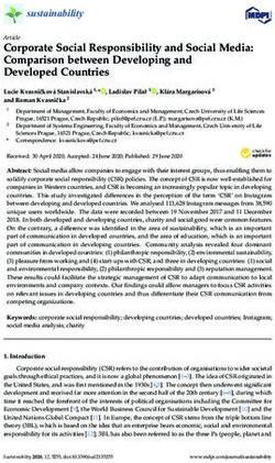 Corporate Social Responsibility and Social Media: Comparison between Developing and Developed Countries - MDPI
