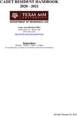 CADET RESIDENT HANDBOOK 2020 - 2021 - Residence Life ...