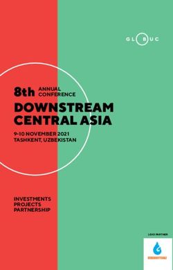 DOWNSTREAM CENTRAL ASIA - 8th ANNUAL 9-10 NOVEMBER 2021 TASHKENT, UZBEKISTAN INVESTMENTS PROJECTS PARTNERSHIP - Globuc