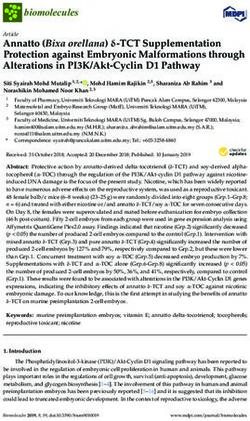 Annatto (Bixa orellana) &delta;-TCT Supplementation Protection against Embryonic Malformations through Alterations in PI3K/Akt-Cyclin D1 Pathway - MDPI