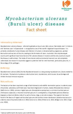 Fact sheet Mycobacterium ulcerans - (Buruli ulcer) disease