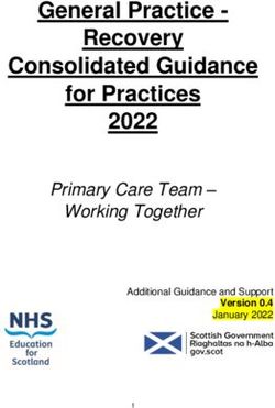 General Practice - Recovery Consolidated Guidance for Practices 2022 - Primary Care Team - Working Together