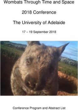 Wombats Through Time and Space 2018 Conference The University of Adelaide 17 - 19 September 2018 - Conference Program and Abstract List