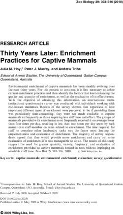 Thirty Years Later: Enrichment Practices for Captive Mammals
