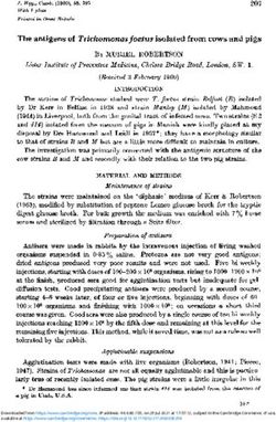 The antigens of Trichomonas foetus isolated from cows and pigs