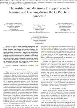 The institutional decisions to support remote learning and teaching during the COVID-19