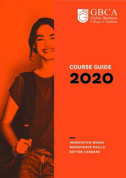 2020 INNOVATIVE MINDS WORKFORCE SKILLS BETTER CAREERS - Global Business College of Australia