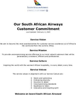 Our South African Airways Customer Commitment