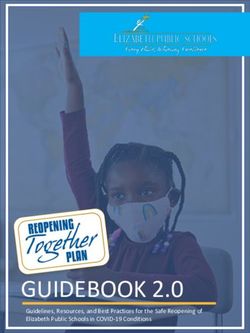 GUIDEBOOK 2.0 Guidelines, Resources, and Best Practices for the Safe Reopening of Elizabeth Public Schools in COVID-19 Conditions