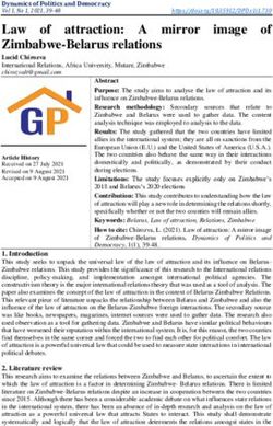 Law of attraction: A mirror Zimbabwe-Belarus relations