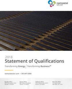 Statement of Qualifications 2018 - Namaste Solar