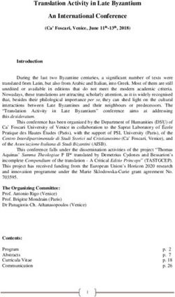 Translation Activity in Late Byzantium An International Conference