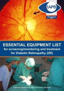 ESSENTIAL EQUIPMENT LIST - for screening/monitoring and treatment for Diabetic Retinopathy (DR) - IAPB Valued Supplier