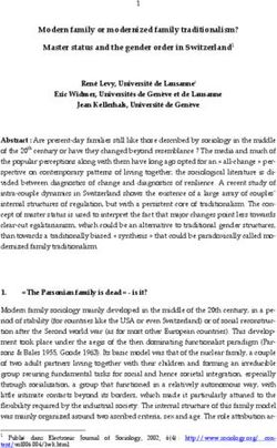 Modern family or modernized family traditionalism? Master status and the gender order in Switzerland1