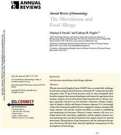 The Microbiome and Food Allergy - Annual Review of Immunology - Cathryn Nagler Lab