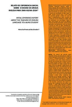RELATO DE EXPERIENCIA INICIAL SOBRE O ENSINO DE LÍNGUA INGLESA PARA UMA ALUNA CEGA