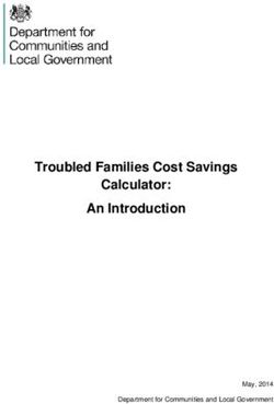 Troubled Families Cost Savings Calculator: An Introduction - May, 2014 Department for Communities and Local Government