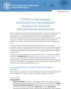 COVID-19 and animals: Information on risk mitigation measures for livestock and agricultural professionals