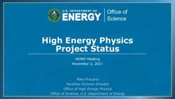 High Energy Physics Project Status - HEPAP Meeting November 2, 2021 Mike Procario - DOE Office of Science