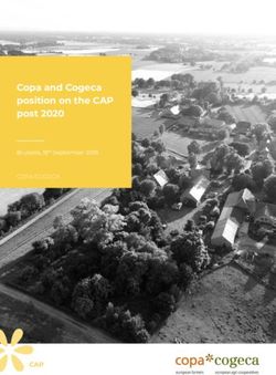 Copa and Cogeca position on the CAP post 2020 - CAP - COPA-COGECA