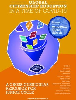 IN A TIME OF COVID-19 - CITIZENSHIP EDUCATION - WorldWise Global Schools