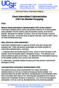Clean Intermittent Catheterization (CIC) for Bladder Emptying