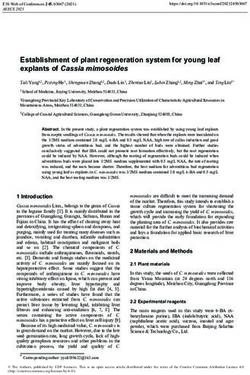 Establishment of plant regeneration system for young leaf explants of Cassia mimosoides