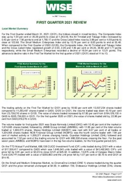 FIRST QUARTER 2021 REVIEW - West Indies Stockbrokers Limited