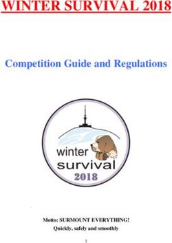 WINTER SURVIVAL 2018 Competition Guide and Regulations - Motto: SURMOUNT EVERYTHING!
