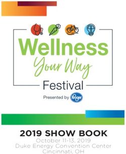 2019 SHOW BOOK October 11-13, 2019 Duke Energy Convention Center Cincinnati, OH - Wellness Your Way Festival