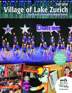 Village of Lake Zurich - park and recreation department Fall 2020