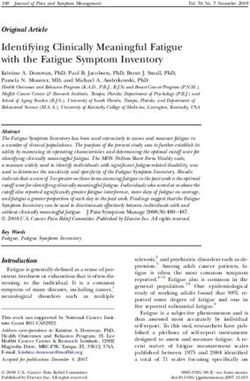 Identifying Clinically Meaningful Fatigue with the Fatigue Symptom Inventory