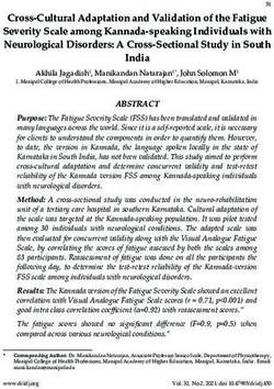 Cross-Cultural Adaptation and Validation of the Fatigue Severity Scale among Kannada-speaking Individuals with Neurological Disorders: A ...