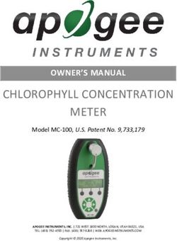 CHLOROPHYLL CONCENTRATION METER - OWNER'S MANUAL - Apogee Instruments