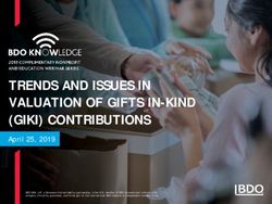 TRENDS AND ISSUES IN VALUATION OF GIFTS IN-KIND (GIKI) CONTRIBUTIONS - BDO USA, LLP