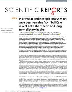 MICROWEAR AND ISOTOPIC ANALYSES ON CAVE BEAR REMAINS FROM TOLL CAVE REVEAL BOTH SHORT-TERM AND LONG- TERM DIETARY HABITS - MPG.PURE