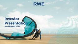 Investor Presentation - As of August 2020 - RWE AG
