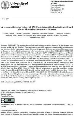 A retrospective cohort study of 27,049 polytraumatized patients age 60 and above: identifying changes over 16 years - Universität Zürich
