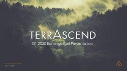 Q1 2020 EARNINGS CALL PRESENTATION - TERRASCEND