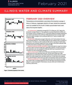 February 2021 ILLINOIS WATER AND CLIMATE SUMMARY - the Illinois State Water Survey